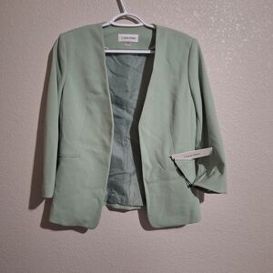 Calvin Klein Women's Mint Green Blazer